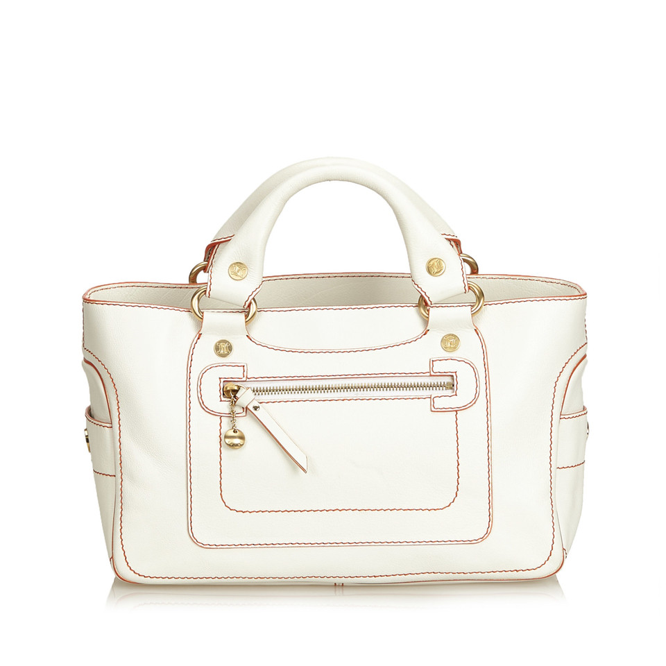 Céline Boogie Bag Leather in White