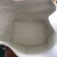 Hermès Picotin aus Leder in Weiß