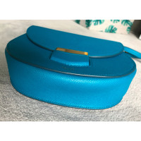 Céline Trotteur Small Leather in Petrol
