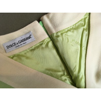 Dolce & Gabbana 2-delige retro-jurk lichtgroen en wit