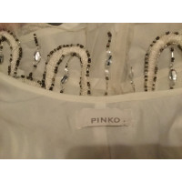 Pinko Top blanc avec des perles tg 44 it