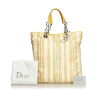 Christian Dior Large Woven Leather Soft Shopper Tote