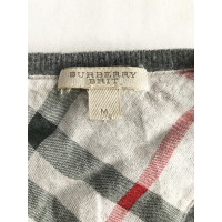 Burberry Grey cashmere sweater with tartan