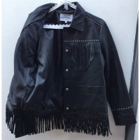 Unützer Leather jacket with fringes