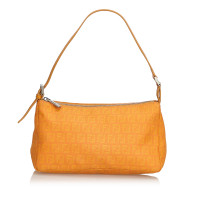 Fendi Baguette Bag Micro aus Canvas in Orange