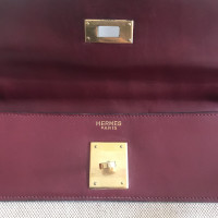 Hermès Kelly Bag 35 Leer in Bordeaux