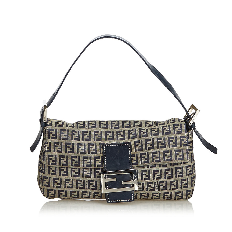 Fendi Baguette Bag Micro en Toile en Gris