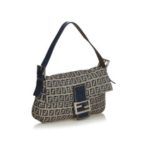 Fendi Baguette Bag Micro en Toile en Gris