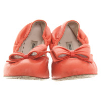 Miu Miu Slippers/Ballerinas Leather in Red