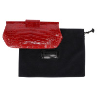 Nancy Gonzalez Clutch Bag Leather in Red