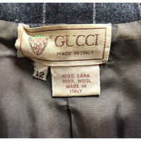 Gucci Blazer en laine à fines rayures gris Gucci