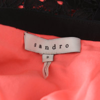 Sandro Dress in black / neon pink