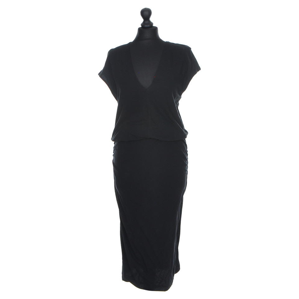 James Perse Dress Cotton in Black