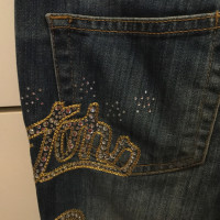 John Galliano Jeans mit Stickerei 