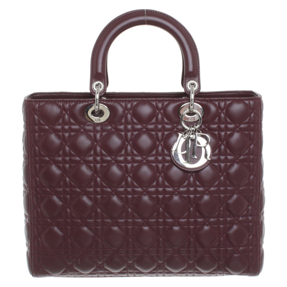 Christian Dior "Large Lady Dior" in Bordeauxrot