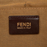 Fendi Leopard Printed Jacquard Shoulder Bag