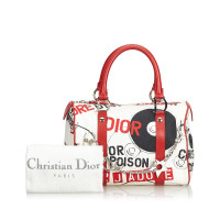 Christian Dior Boston Bag en Toile en Blanc