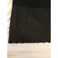 Twin Set Simona Barbieri Schwarzes Kleid mit Lederdetails