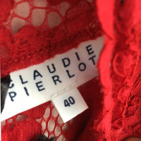 Claudie Pierlot Robe en dentelle rouge