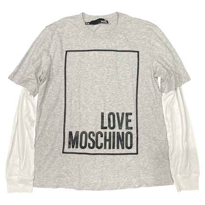 Love Moschino Oberteil aus Baumwolle in Grau