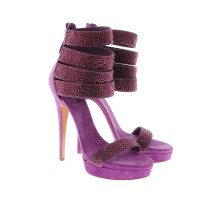 Casadei Talons Casadei violets avec strass