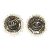 Chanel Studs with logo