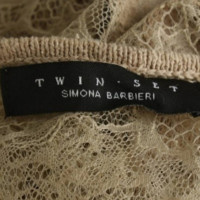 Twin Set Simona Barbieri Silk dress with lace