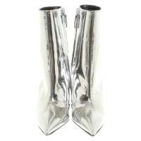Balenciaga Boots Leather in Silvery