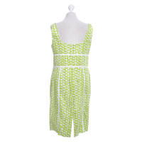 Laurèl Patterned dress in green / white