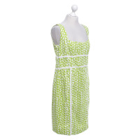 Laurèl Patterned dress in green / white
