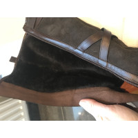 Santoni Stiefel aus Leder in Braun
