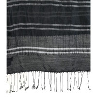 Yohji Yamamoto fringed large scarf