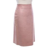 Alberta Ferretti Jupe en Cuir en Rose/pink