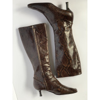 Pollini Snake-effect boots