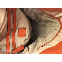 Moncler Shoulder bag Leather in Orange