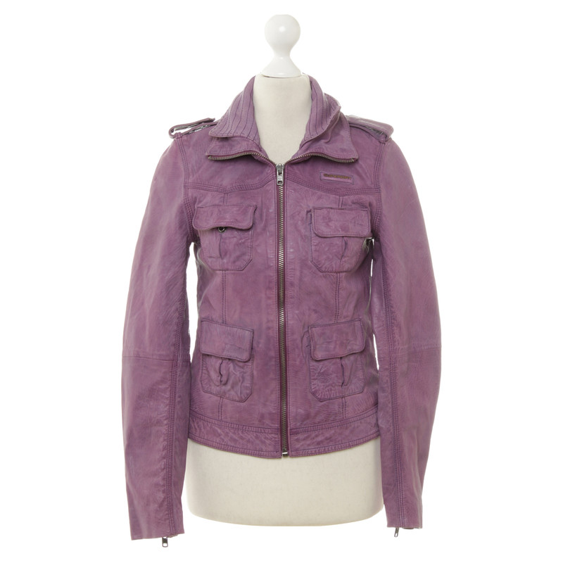Other Designer Superdry - leather jacket purple