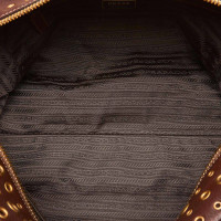 Prada Grommet Leather Shoulder Bag