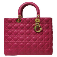 Christian Dior Shopper en Cuir en Rose/pink