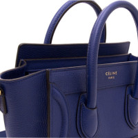 Céline Luggage Nano en Cuir en Bleu