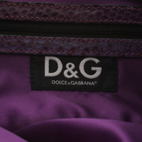Dolce & Gabbana Clutch en Cuir en Violet