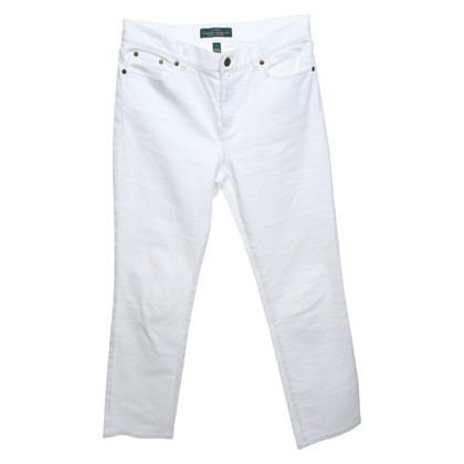 Ralph Lauren Black Label Paio di Pantaloni in Cotone in Bianco