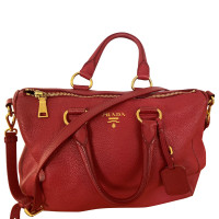 Prada Handtasche aus Leder in Rot