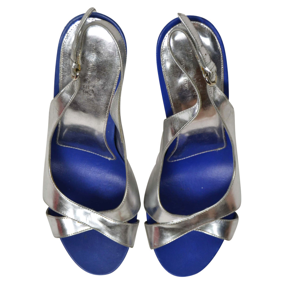 Sergio Rossi Sandals Leather in Silvery
