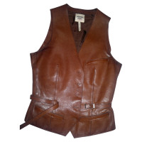 Hermès Leather vest in brown
