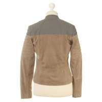Closed Leather jacket in beige/grey