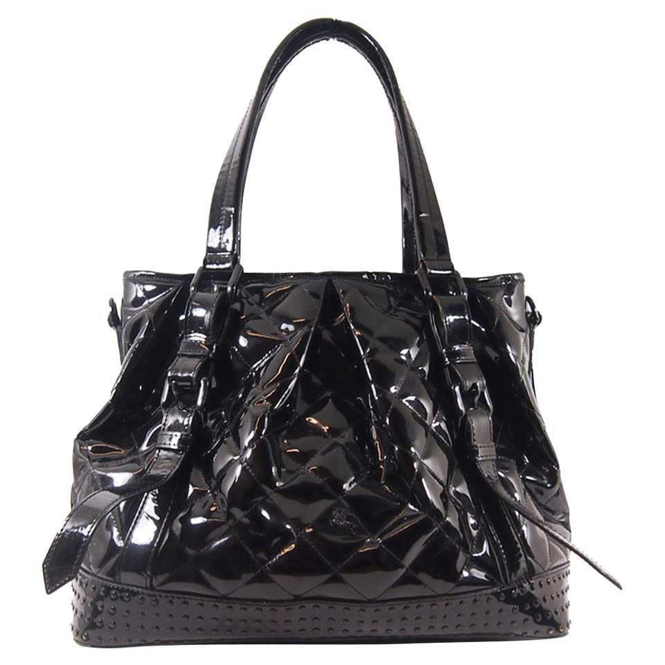 Burberry Shopper Patent leather in Black