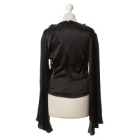 René Lezard Silk blouse in black