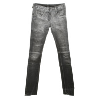 Jitrois Pantalon en cuir gris