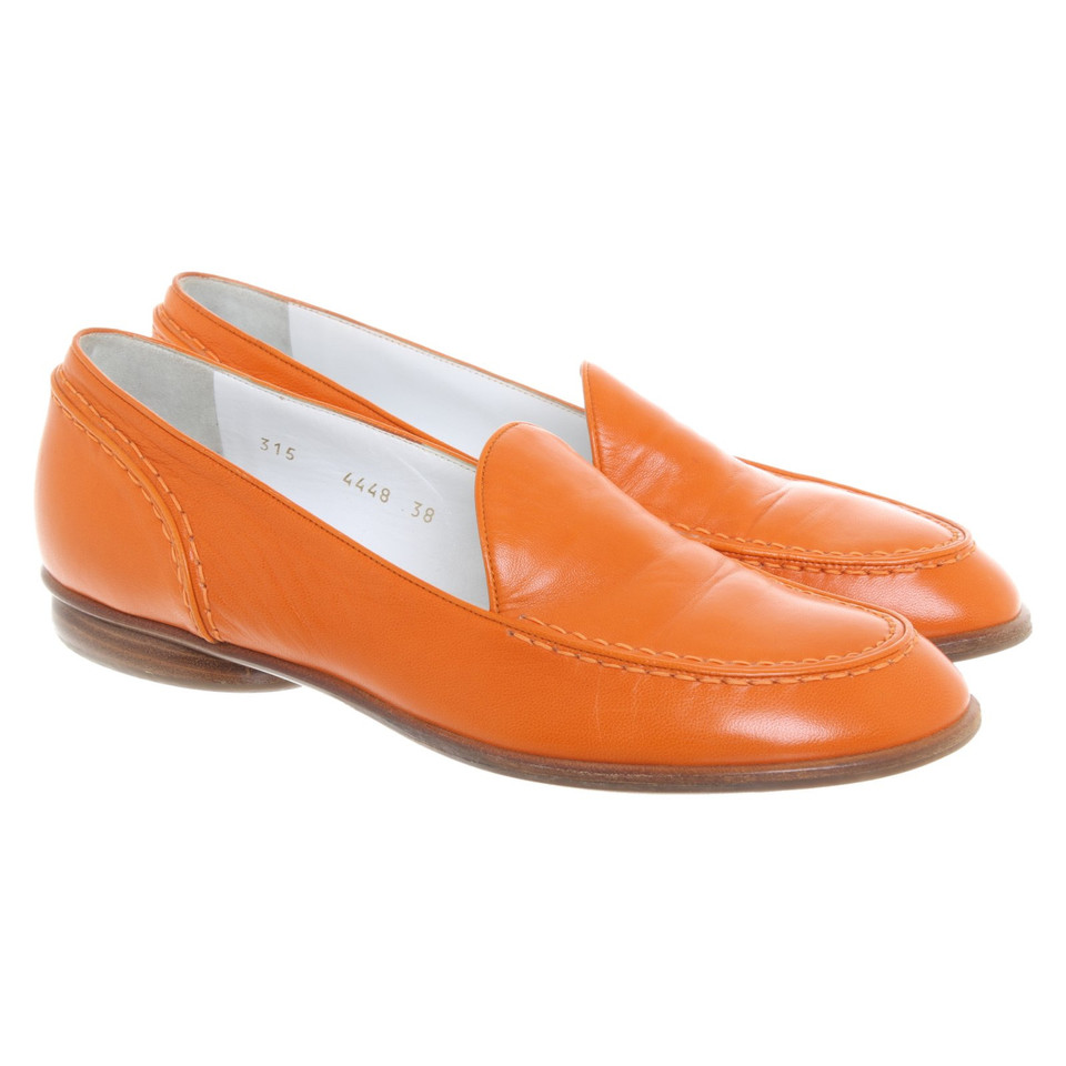 Walter Steiger Slippers/Ballerinas Leather in Orange