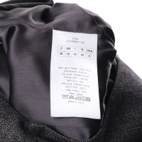 Christian Dior Robe grise mouchetée en laine vierge